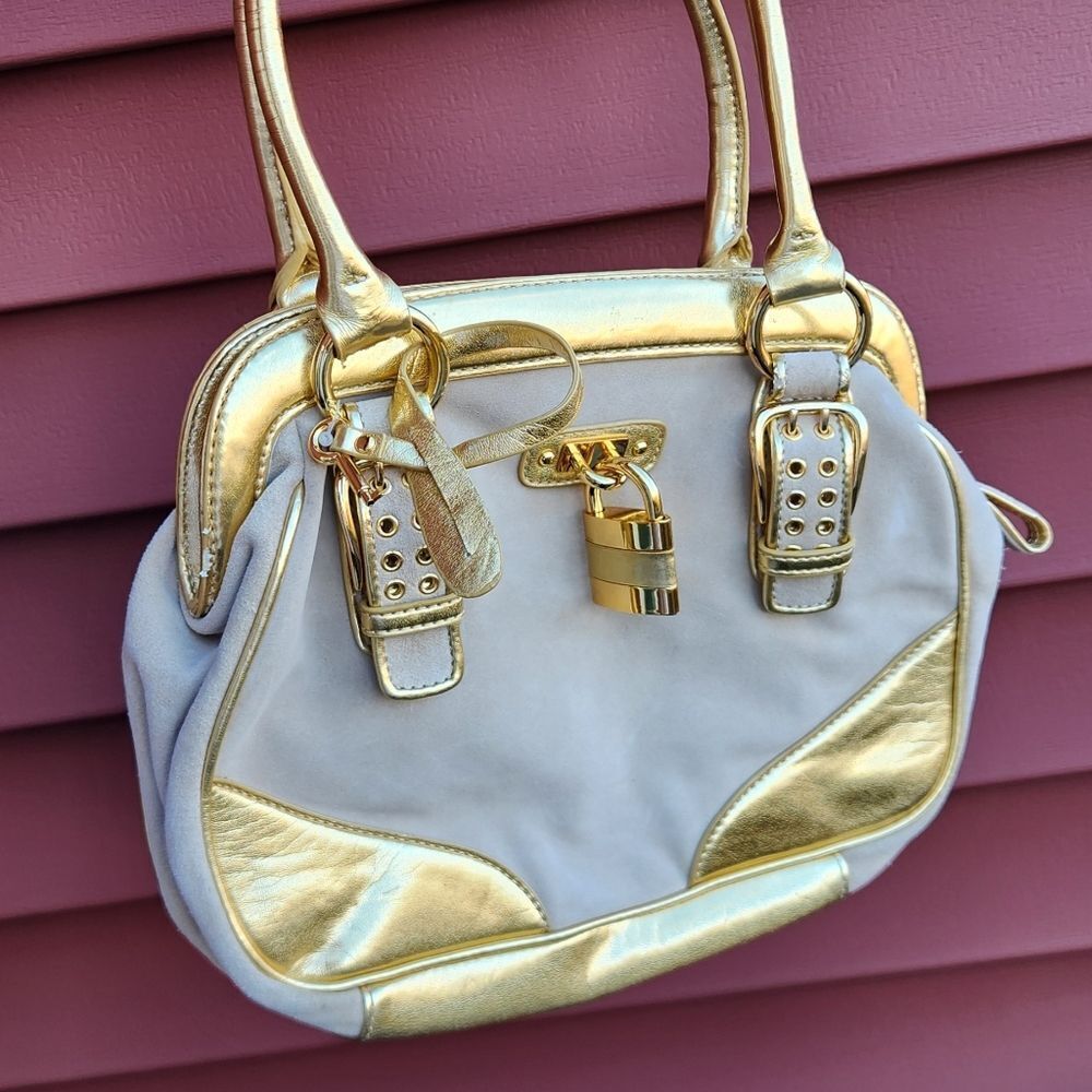 Nine West handbag with padlock golden